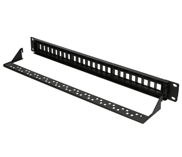 ExtraLink  Patchpanel 24p 19" 1U UTP modularny (czarna) - 1323254 - zdjęcie 4